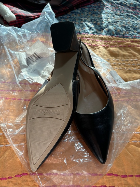 Franco Sarto Black Pointed Toe Slingback Heels main image 1